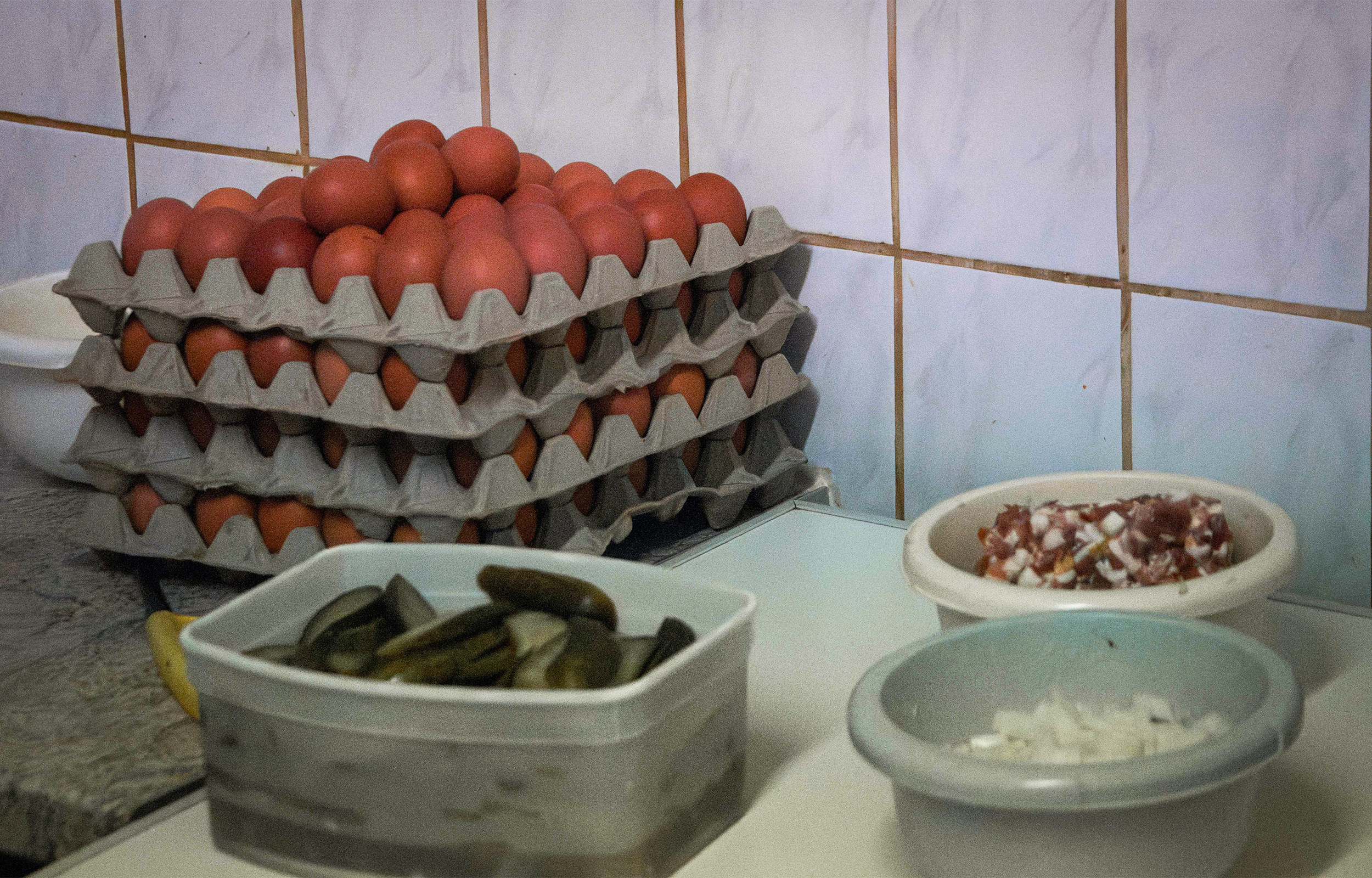 Kulinarischer Vierklang: Speck, Eier, Zwiebeln und Gurken sind die Grundlage von vielen Gerichten im „Ei“.